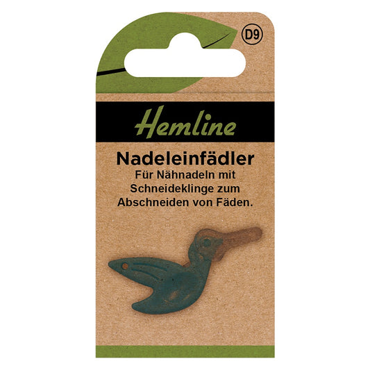 Hemline Einfädelhilfe Kolibri mit Schneideklinge zum Abschneiden von Fäden