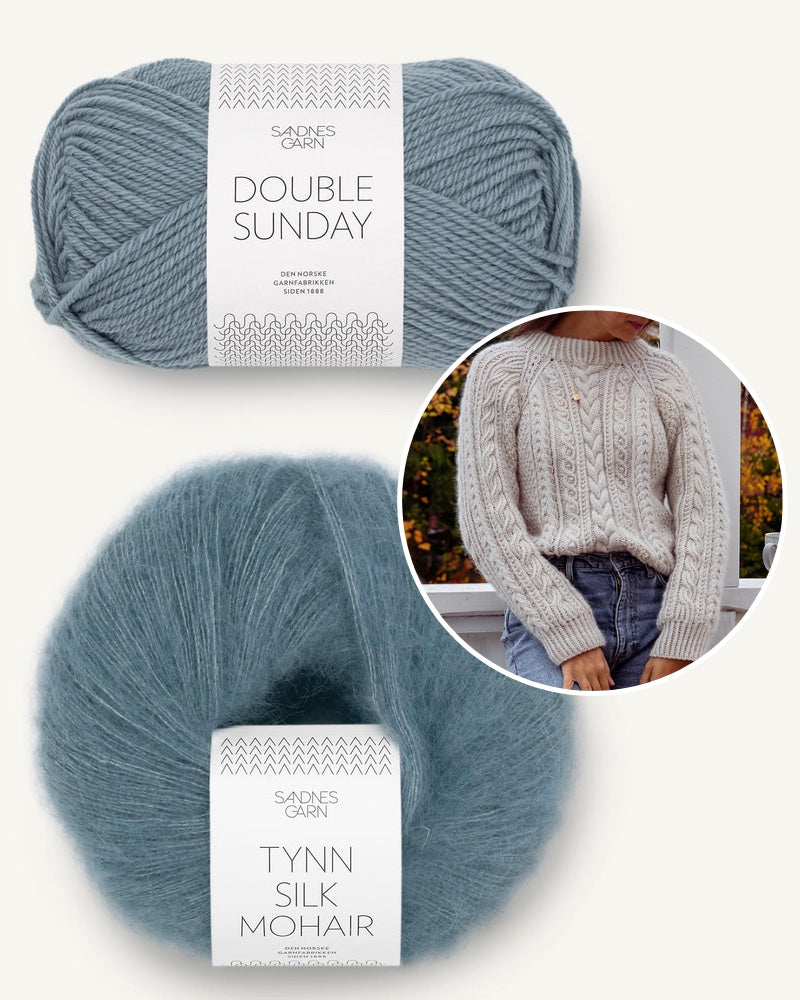 Kutovakika Arctic Light Pullover mit Double Sunday und Tynn Silk Mohair von Sandnes Garn 19