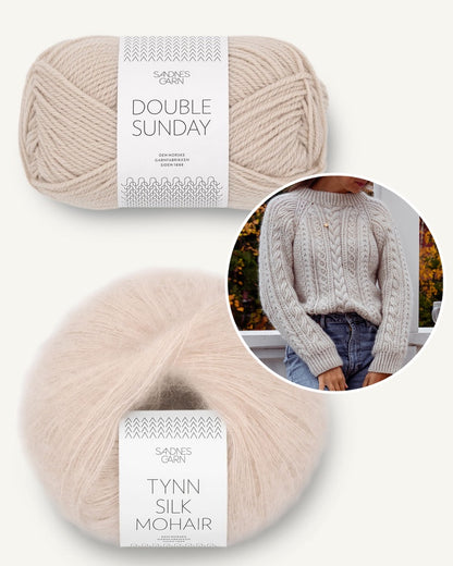 Kutovakika Arctic Light Pullover mit Double Sunday und Tynn Silk Mohair von Sandnes Garn 12