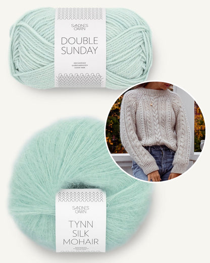 Kutovakika Arctic Light Pullover mit Double Sunday und Tynn Silk Mohair von Sandnes Garn 20