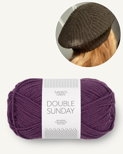 My Favorite Things Knitwear Beret No. 2 aus Double Sunday blaubeersaft