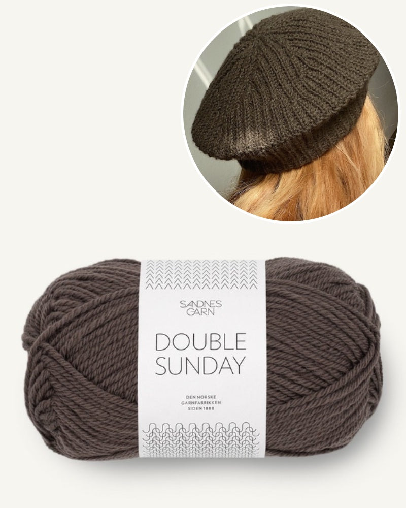 My Favorite Things Knitwear Beret No. 2 aus Double Sunday schokolade