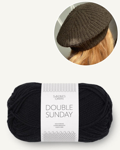 My Favorite Things Knitwear Beret No. 2 aus Double Sunday schwarz