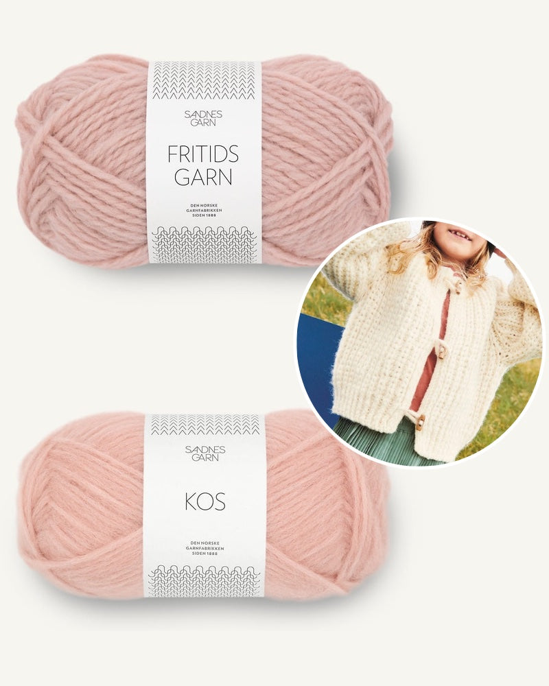 Chunky Jacke für Kinder von Sandnes in der Farbe rosa