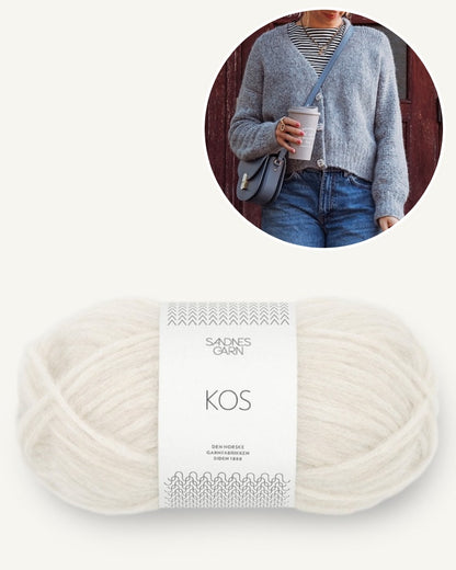 Kutovakika Darling Cardigan aus Kos von Sandnes Garn porzellan