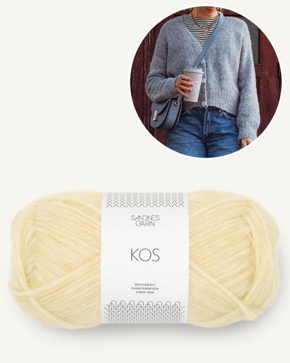 Kutovakika Darling Cardigan aus Kos von Sandnes Garn hellgelb