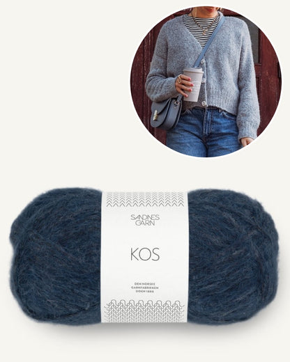 Kutovakika Darling Cardigan aus Kos von Sandnes Garn marineblau