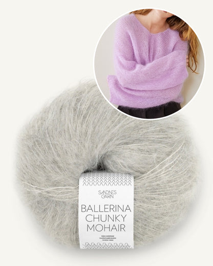 Garnpaket Facile Sweater mit Ballerina Chunky in grau