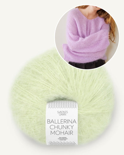 Garnpaket Facile Sweater mit Ballerina Chunky in tender green