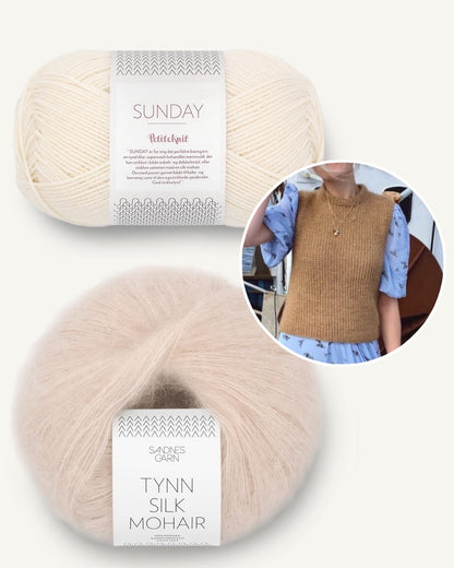 Petiteknit Friday Slipover aus Sunday und Tynn Silk Mohair whipped cream