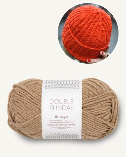 Hipster hat | Ribbed hat with Double Sunday from Sandnes Garn 