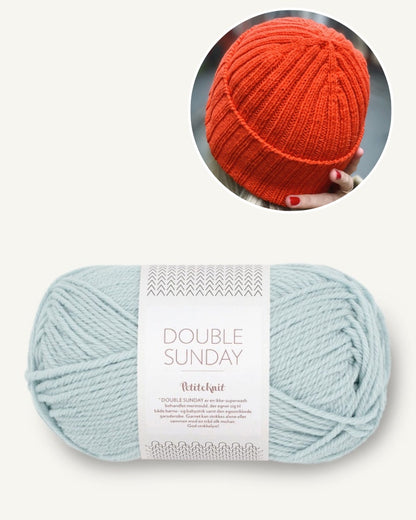 Hipster hat | Ribbed hat with Double Sunday from Sandnes Garn 