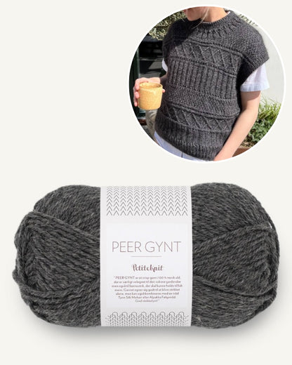 PetiteKnit Ingrid Slipover mit Peer Gynt charcoal melange