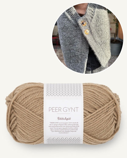 PetiteKnit Lulu Slipover aus Peer Gynt von Sandnes Garn camel