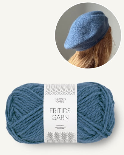 My Favorite Things Knitwear, Beret No. 3 aus Fritidsgarn jeansblau