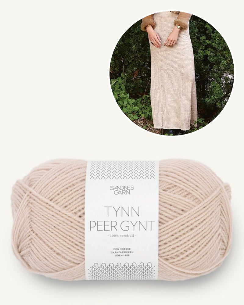 Sandnes Magazin 2311 Nova Skirt mit Tynn Peer Gynt marzipan