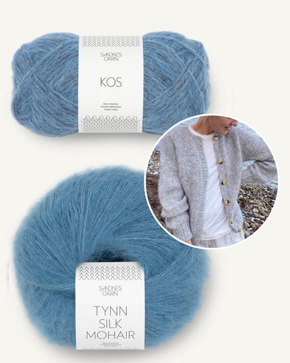 Petiteknit, Novice Cardigan chunky, blau