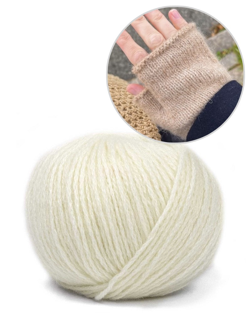 Garnpaket Penny Gloves von PetiteKnit in weiss