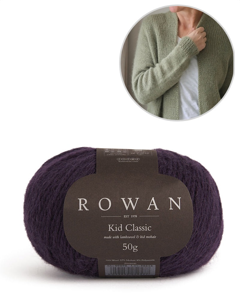 Ankestrick Rebel Cardigan aus Kid Classic raisin