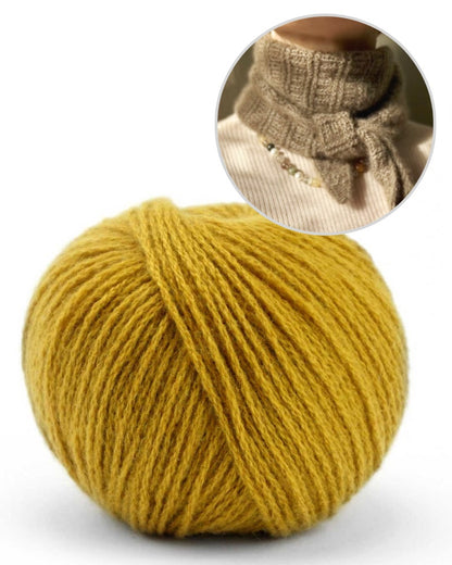 Garnpaket Scarf N0. 4 aus Bio Cashmere in curry