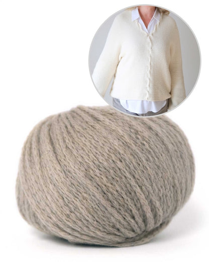 Garnpaket Shelter Sweater mit Camel DK von Pascuali in taupe