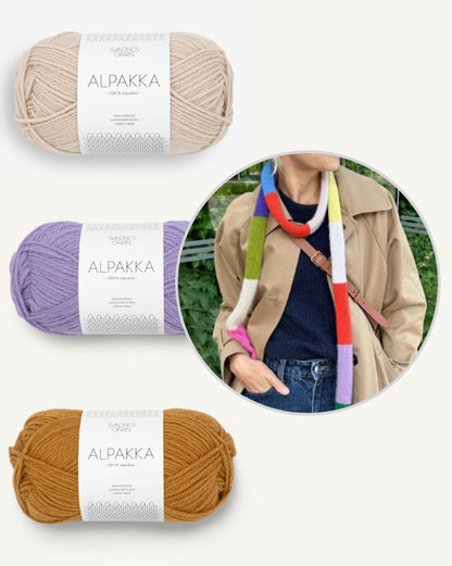 Sister Scarf Petiteknit mit Gratisanleitung Alpakka Edition mit Alpakka von Sandnes Garn 11