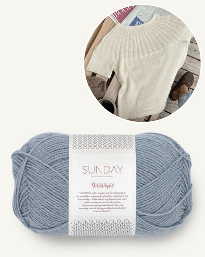 Garnpaket PetiteKnit Sunday Tee in der Farbe blue