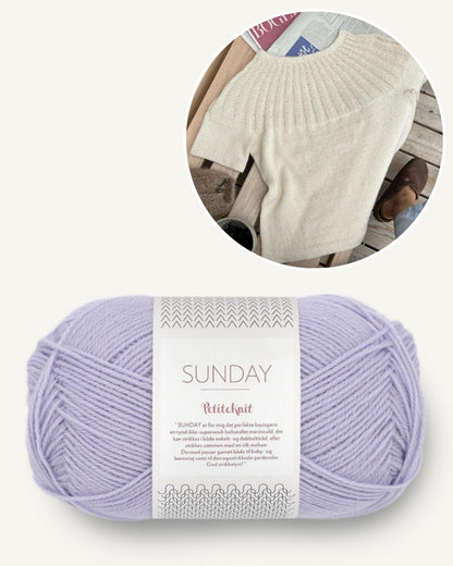 Garnpaket PetiteKnit Sunday Tee in der Farbe purple