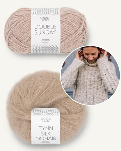 Kutovakika Wishbone Sweater mit Double Sunday und Tynn Silk Mohair von Sandnes Garn 17