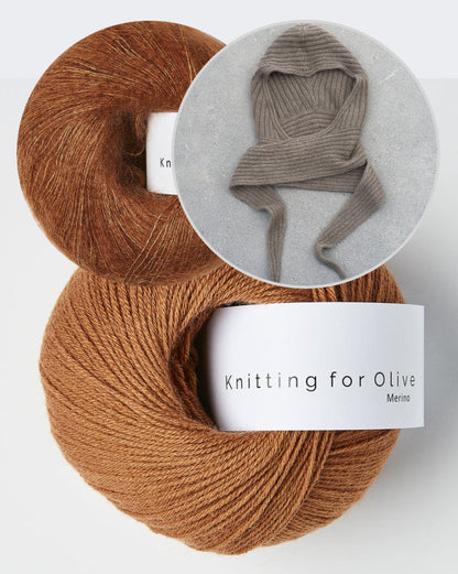 Alex Hood | weicher Kapuzenschal aus Merino und Soft Silk - Set mit PDF-Anleitung