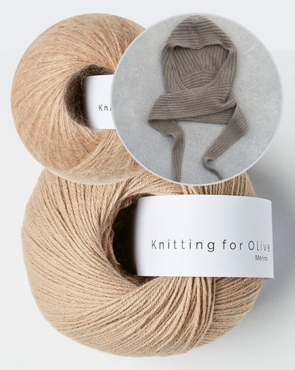 Alex Hood | weicher Kapuzenschal aus Merino und Soft Silk - Set mit PDF-Anleitung