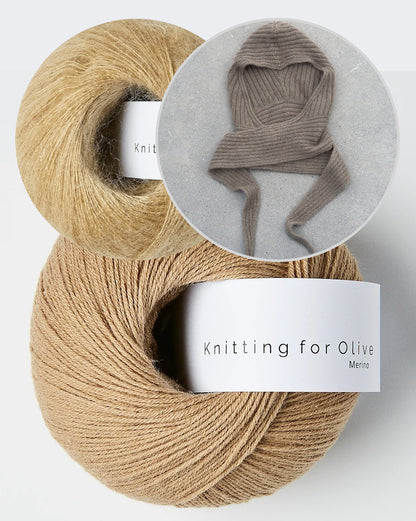 Alex Hood | weicher Kapuzenschal aus Merino und Soft Silk - Set mit PDF-Anleitung