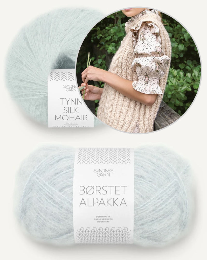 Sandnes Anna Pullunder mit Borstet Alpakka und Tynn Silk Mohair von Sandnes Garn 7