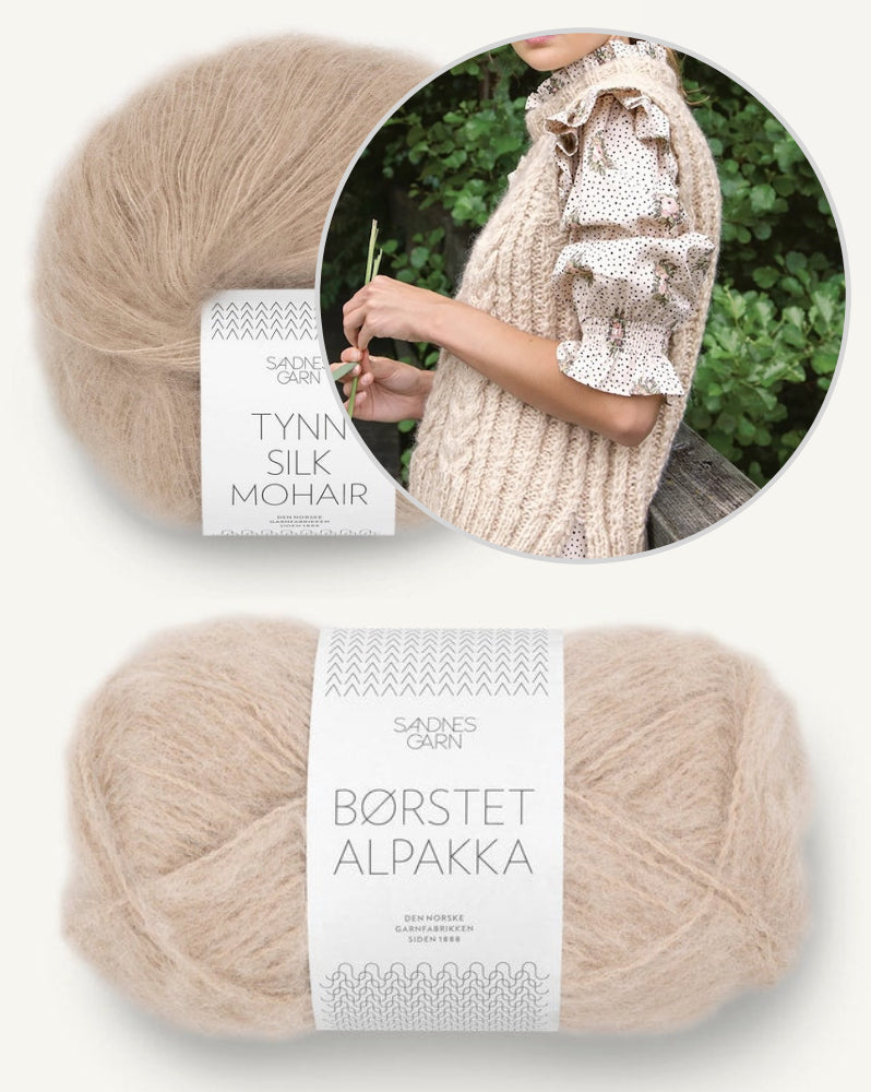 Sandnes Anna Pullunder mit Borstet Alpakka und Tynn Silk Mohair von Sandnes Garn 4