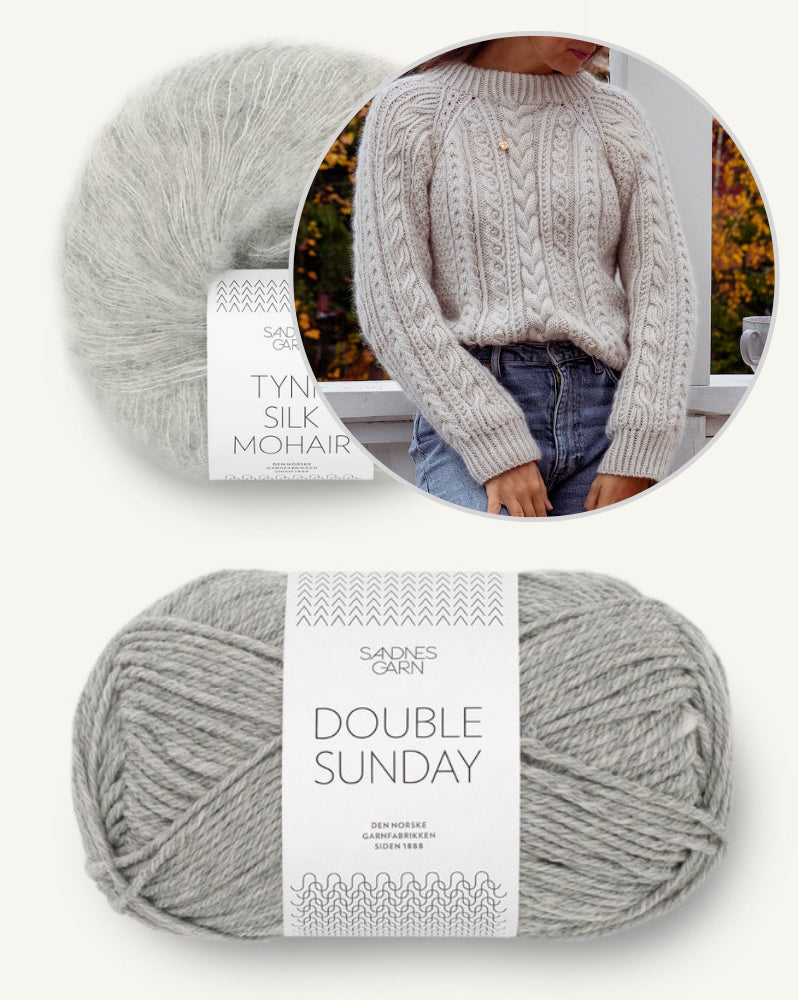 Kutovakika Arctic Light Pullover mit Double Sunday und Tynn Silk Mohair von Sandnes Garn 14