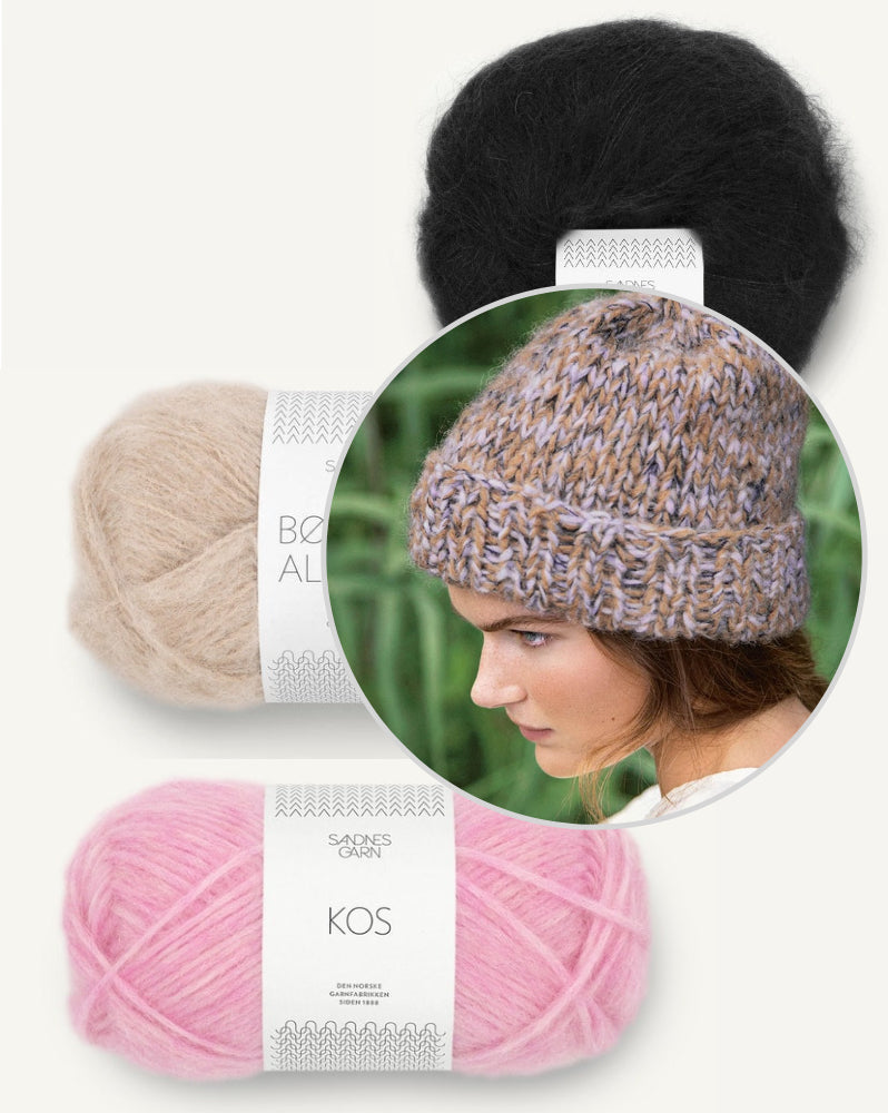 Asters Mütze von Sandnes Garn mit Kos, Borstet Alpakka und Tynn Silk Mohair 3