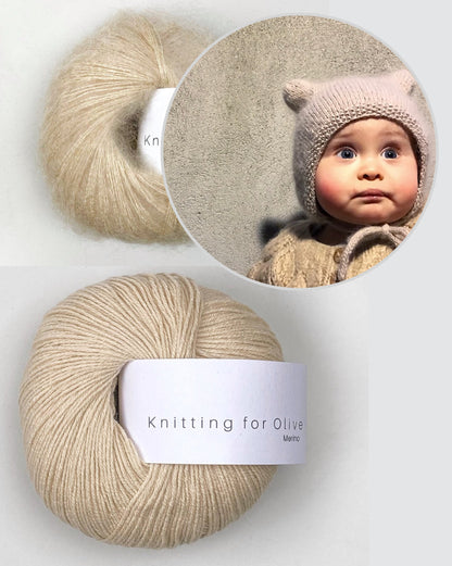 Baby Bear Bonnet mit Merino und Soft Silk Mohair von Knitting for Olive 11