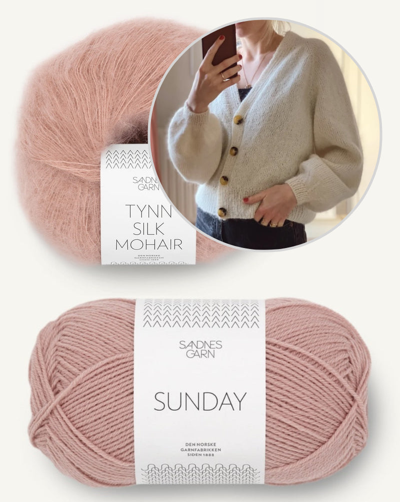 Balloncardigan von PetiteKnit mit Sunday und Tynn Silk Mohair von Sandnes Garn 10