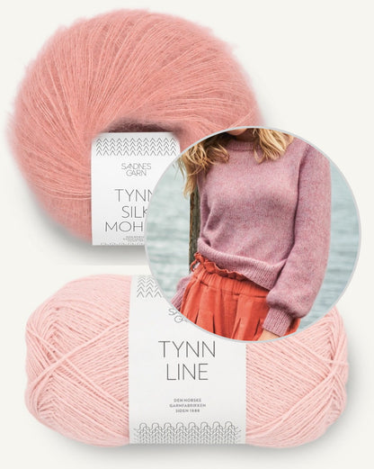 Basic Pullover von Sandnes Garn mit Tynn Silk Mohair und Tynn Line 6