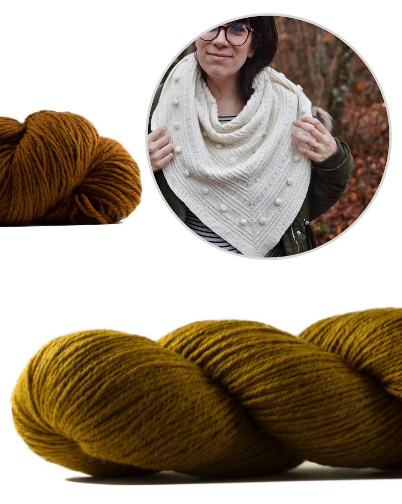 Tuch Brune von Melody Hoffmann mit Cheeky Merino Joy von Rosy Green Wool 7