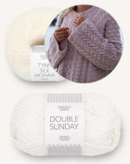 Kutovakika Bubblelicious Sweater mit Double Sunday und Tynn Silk Mohair von Sandnes Garn 9