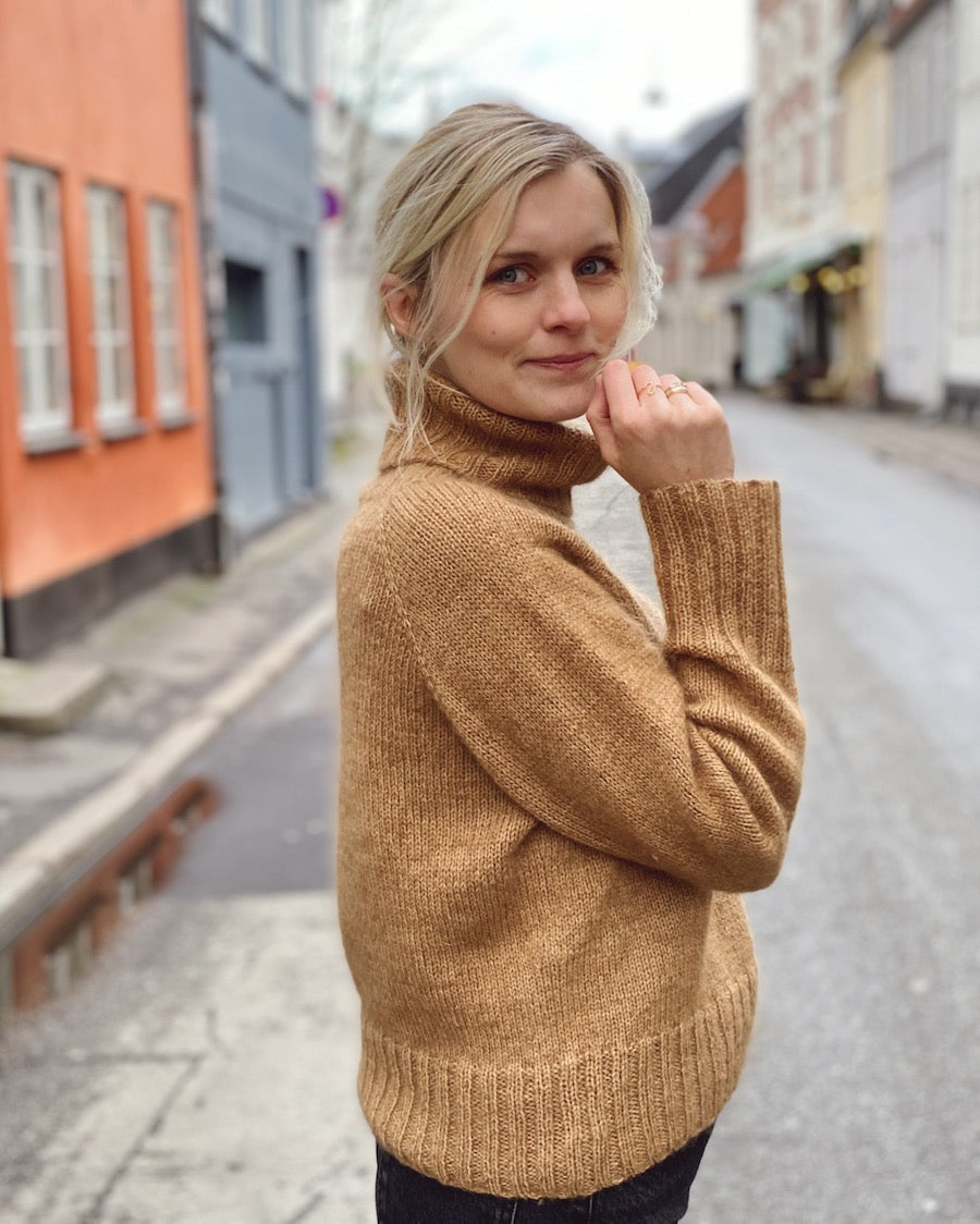 PetiteKnit, Caramel Sweater, camel 1