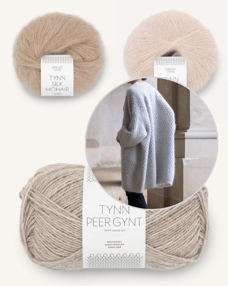 Cardi Cocoon von Anne Ventzel mit Tynn Peer Gynt und Tynn Silk Mohair von Sandnes Garn 3