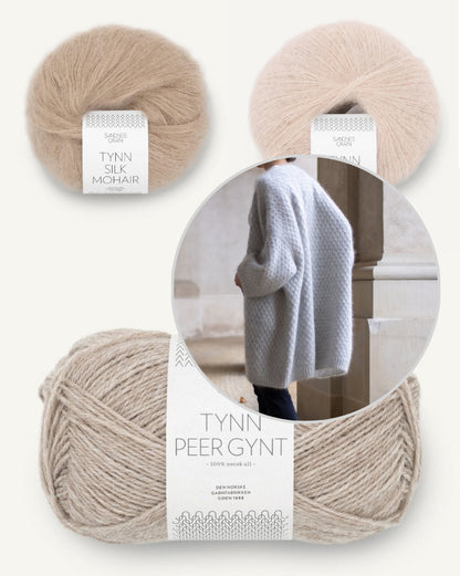 Cardi Cocoon von Anne Ventzel mit Tynn Peer Gynt und Tynn Silk Mohair von Sandnes Garn 3