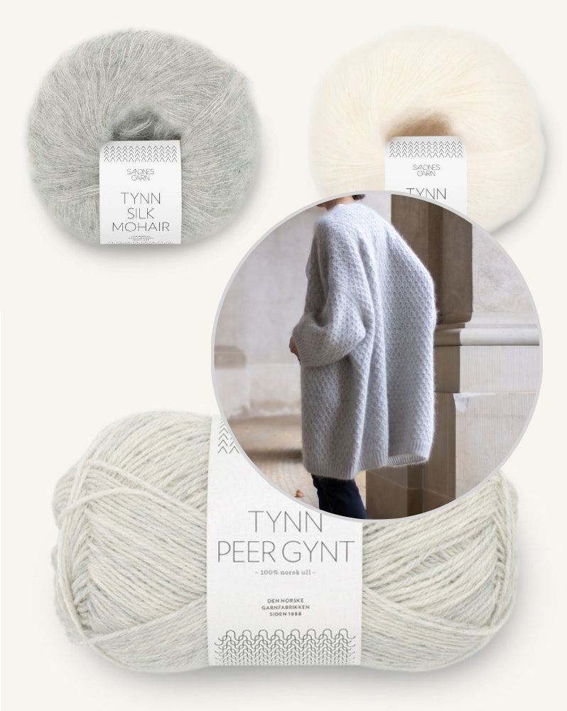 Cardi Cocoon von Anne Ventzel mit Tynn Peer Gynt und Tynn Silk Mohair von Sandnes Garn 2