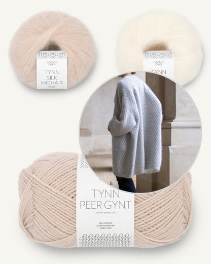 Cardi Cocoon von Anne Ventzel mit Tynn Peer Gynt und Tynn Silk Mohair von Sandnes Garn 2