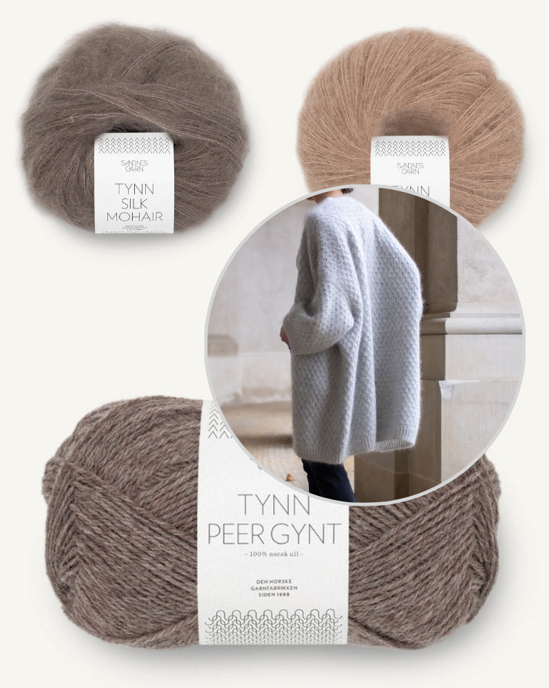 Cardi Cocoon von Anne Ventzel mit Tynn Peer Gynt und Tynn Silk Mohair von Sandnes Garn 4