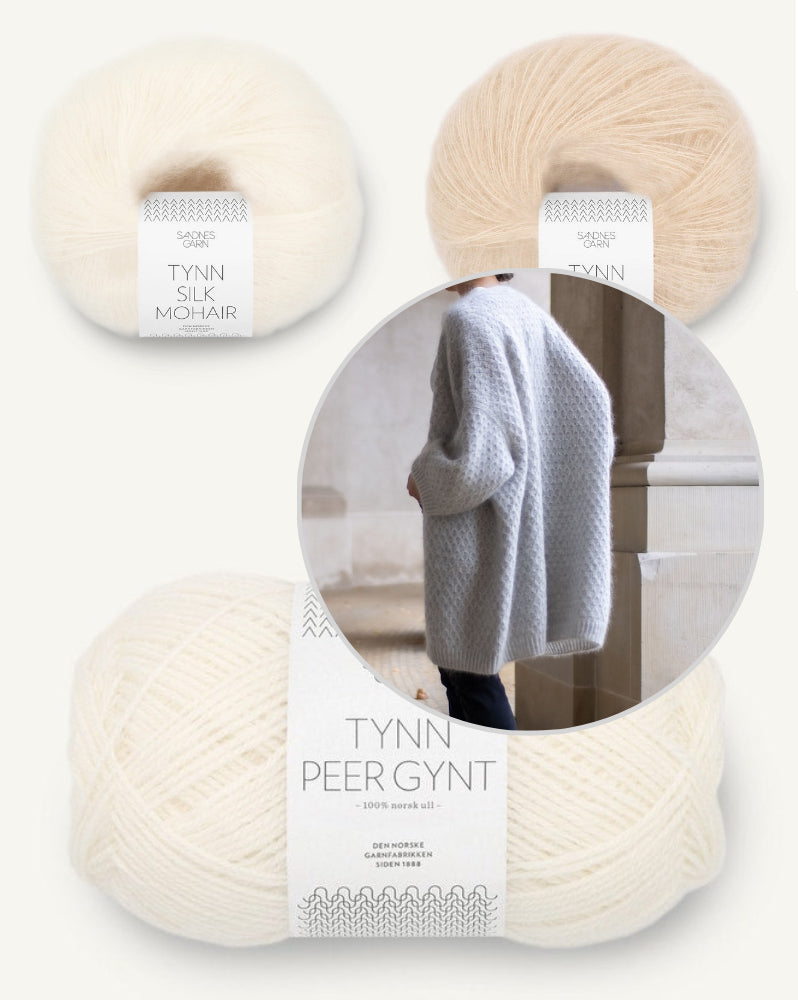 Cardi Cocoon von Anne Ventzel mit Tynn Peer Gynt und Tynn Silk Mohair von Sandnes Garn 5