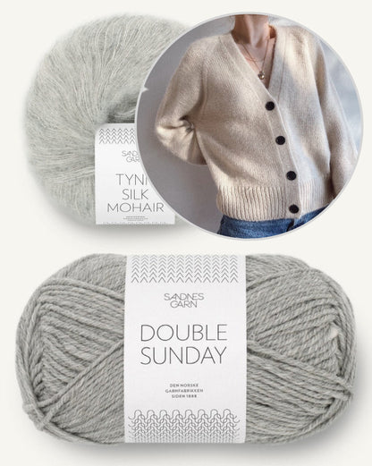 PetiteKnit, Champagne Cardigan aus Double Sunday und Tynn Silk Mohair von Sandnes Garn 10