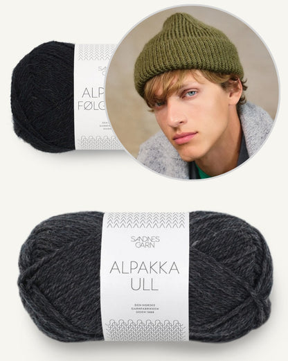 Charlie Beanie aus der Sandnes Kollektion 2412 Mr - Modelle für Männer, mit Alpakka Ull und Alpakka Folgetrad von Sandnes Garn 9